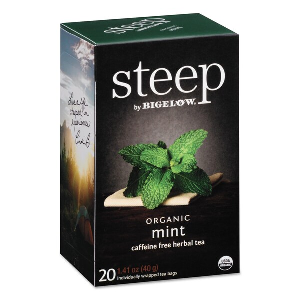 Bigelow steep Tea, Mint, 1.41 oz Tea Bag, PK20 RCB17709 - main